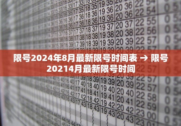 限号2024年8月最新限号时间表 → 限号20214月最新限号时间