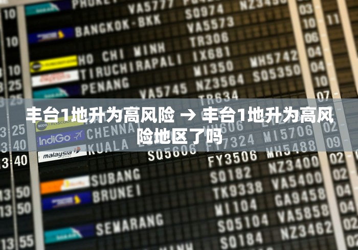 丰台1地升为高风险 → 丰台1地升为高风险地区了吗