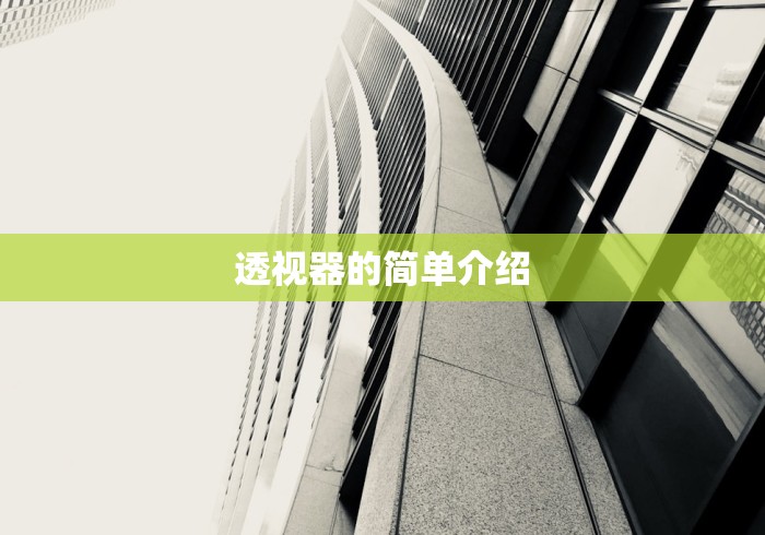 透视器的简单介绍