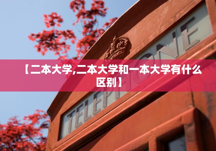 【二本大学,二本大学和一本大学有什么区别】