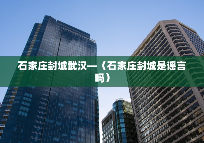 石家庄封城武汉—（石家庄封城是谣言吗）